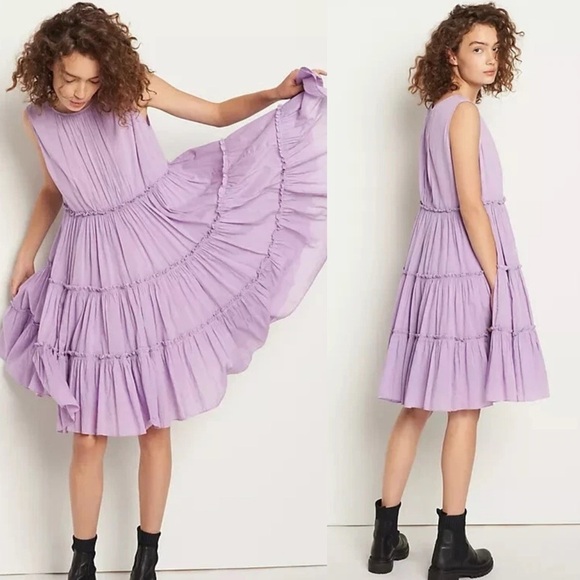 Samant Chauhan Dresses & Skirts - Samant Chauhan x Anthropologie Lola Tiered Dress In Purple Size M
